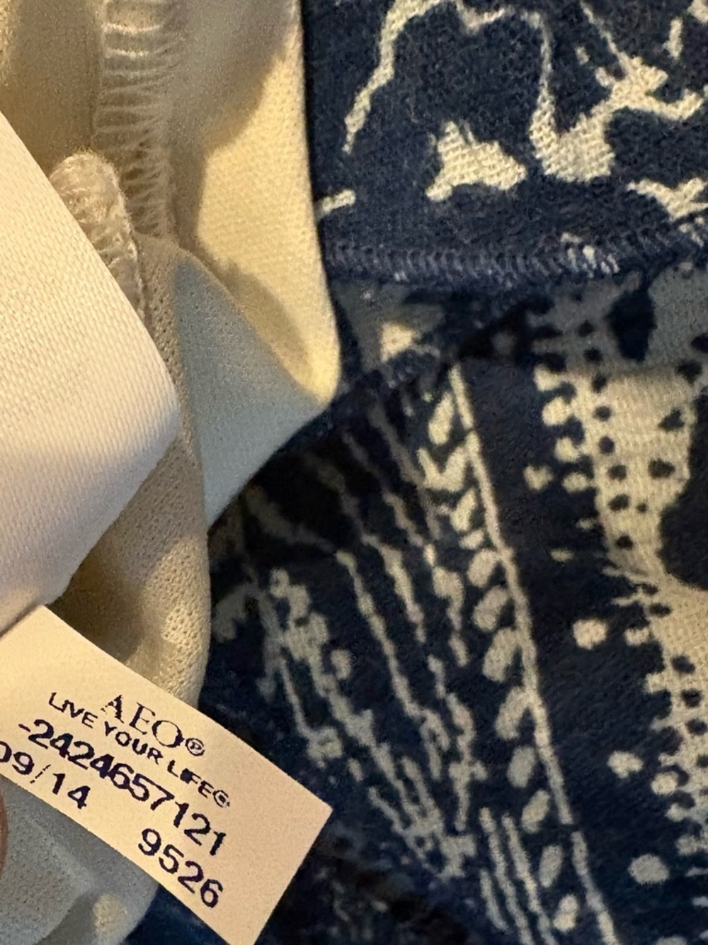 AE Blue Boho Print Dress Size M | Flowy Summer Mini - Picture 6 of 10